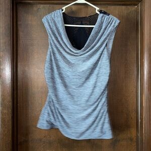 AB Studio Light Gray Cowl Neck Top